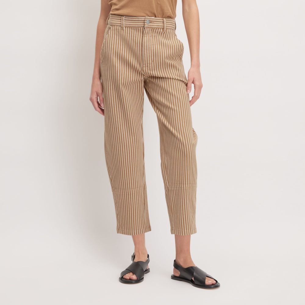 The Utility Barrel Pant in Toasted Coconut / Bone — detail view