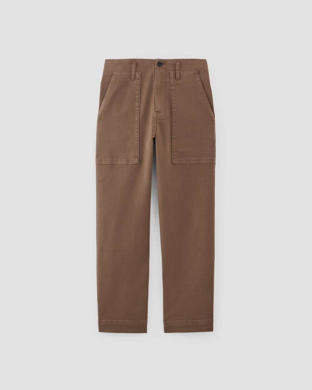 The Organic Utility Pant in Carob Brown — alternate view