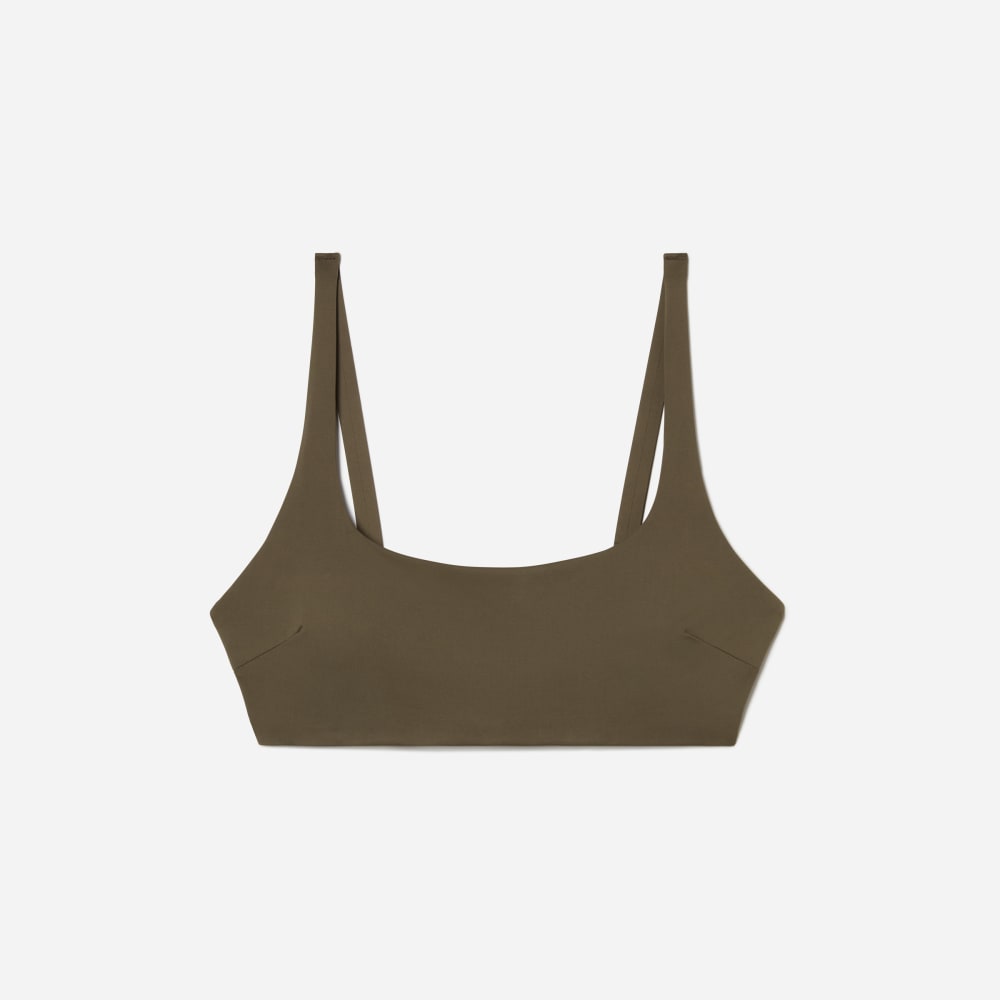The Square-Neck Bikini Top in Beech — front view