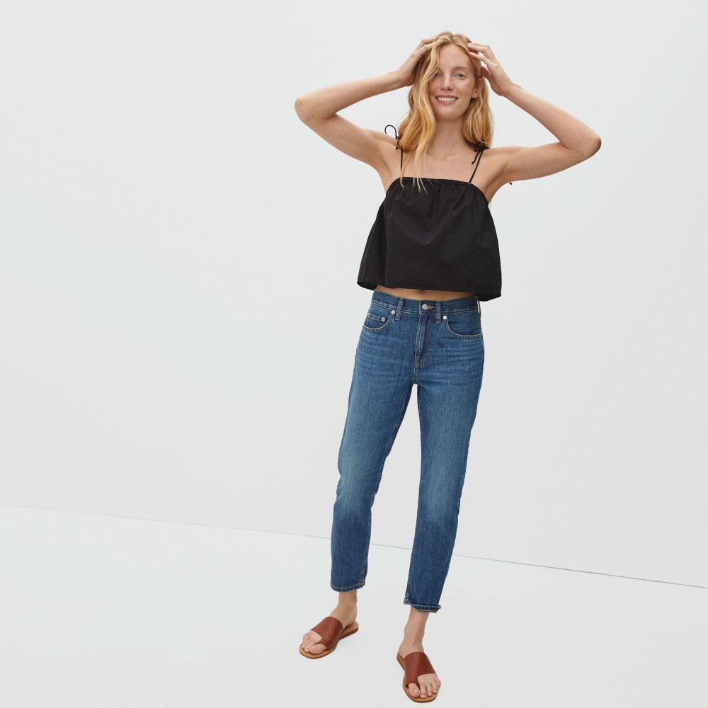 The Super-Soft Relaxed Jean in Vintage Dark Blue — alternate view