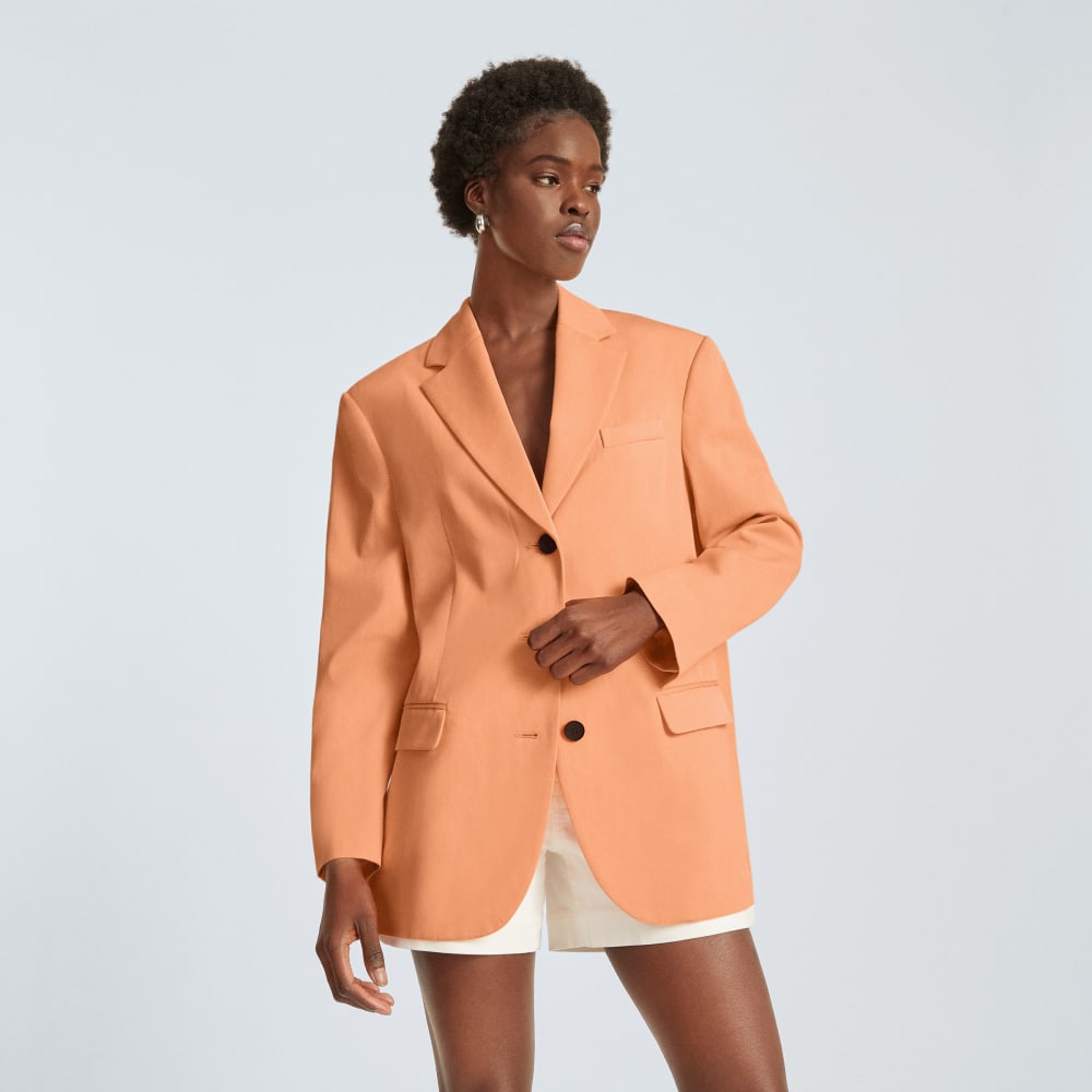 The ’80s Blazer in Orange Chiffon — detail view