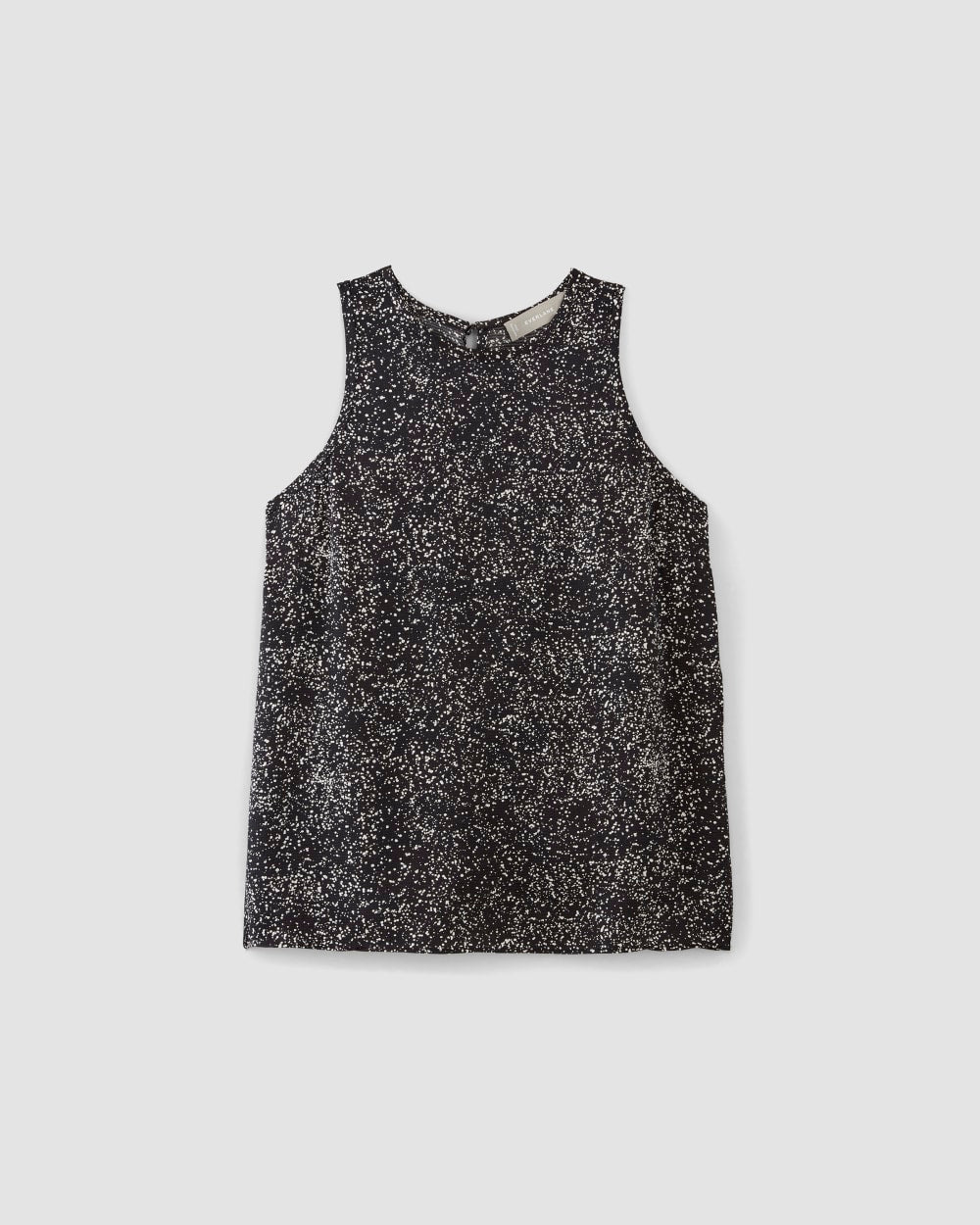 The Satin Racerback Top in Black Moonsplatter — alternate view