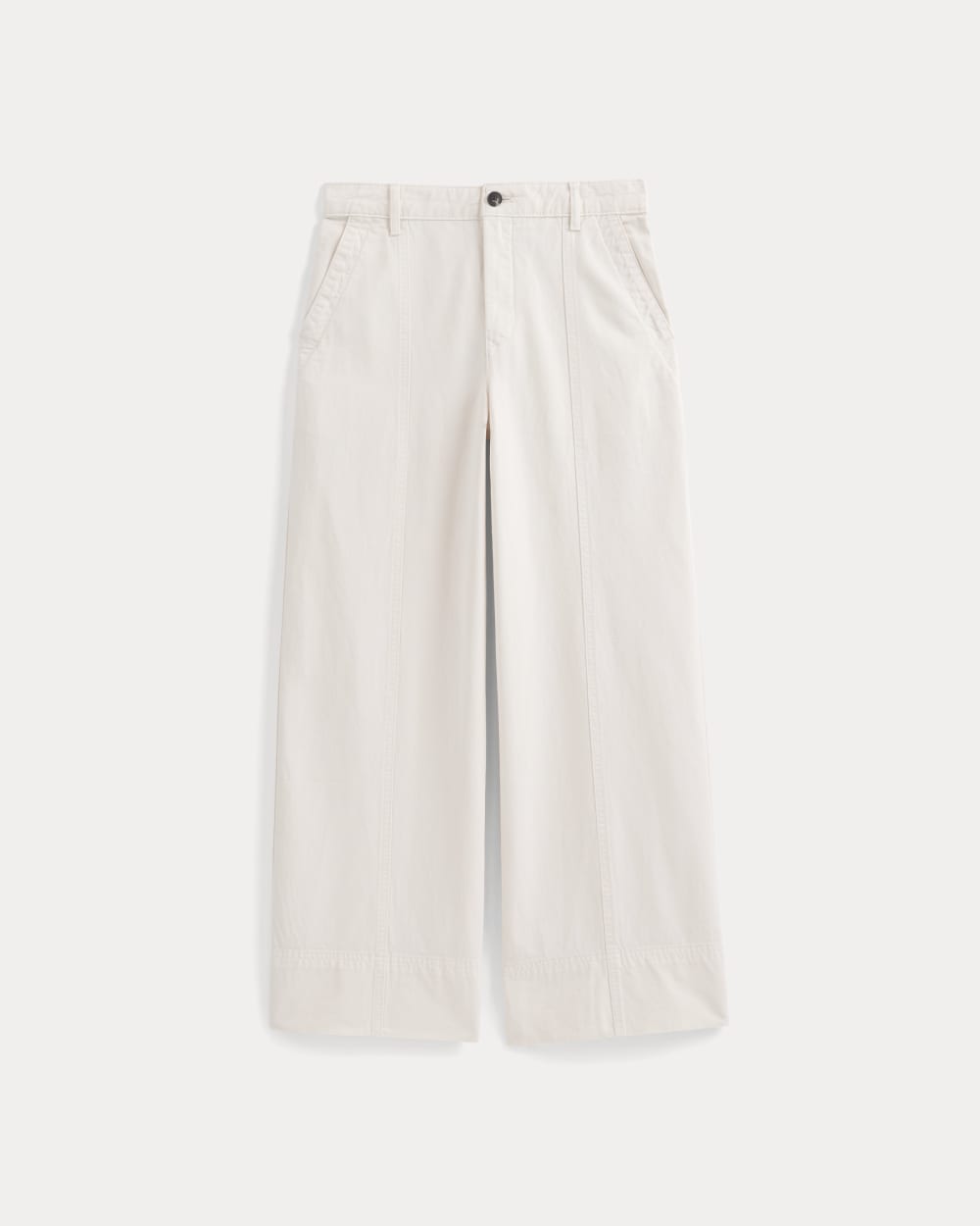 Seamed Wide-Leg Pant in Bone — alternate view