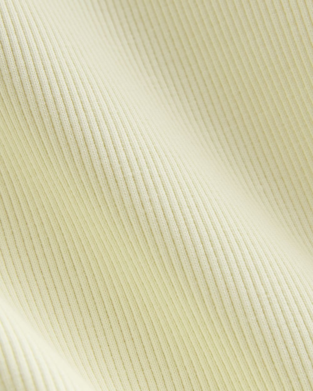 The ’90s Rib Tee in Light Yellow — detail view