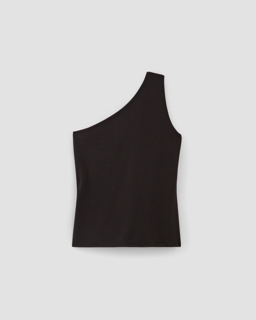 The Form One-Shoulder Tank in Black — alternate view