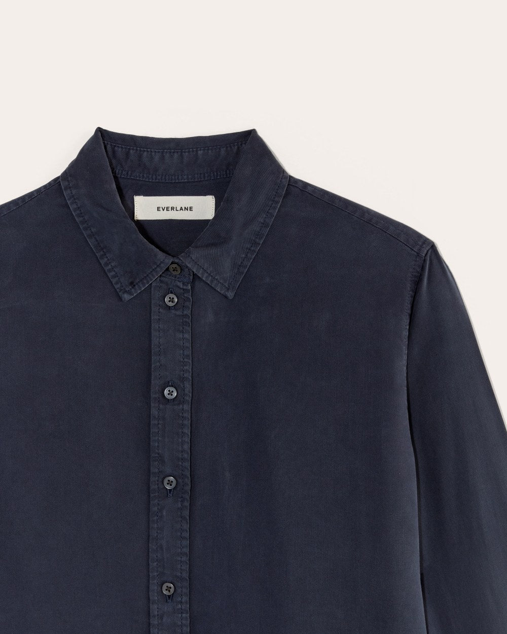The Must-Have Shirt in Butterlite in Navy — detail view