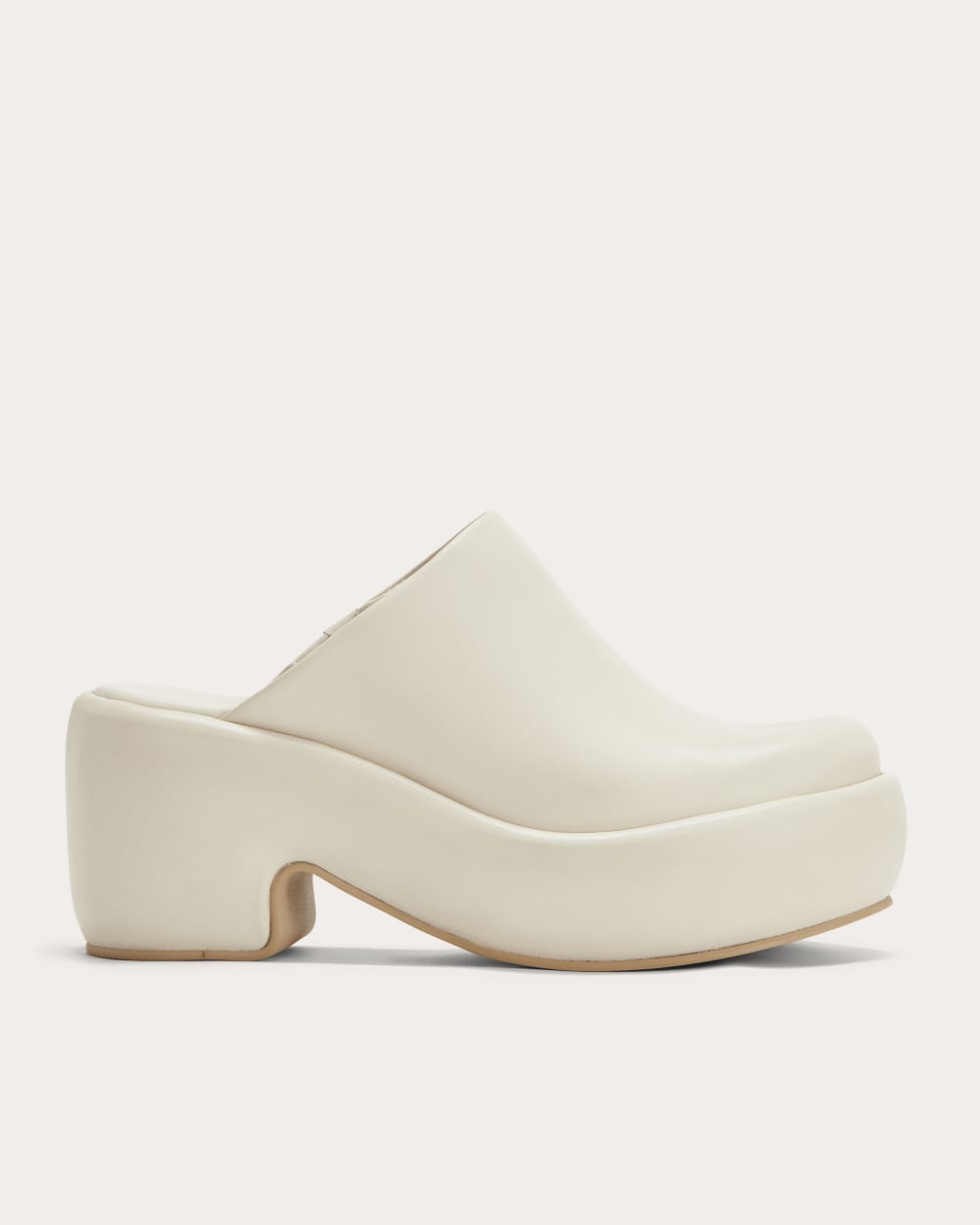 The Puffa Clog in Parchment — front view