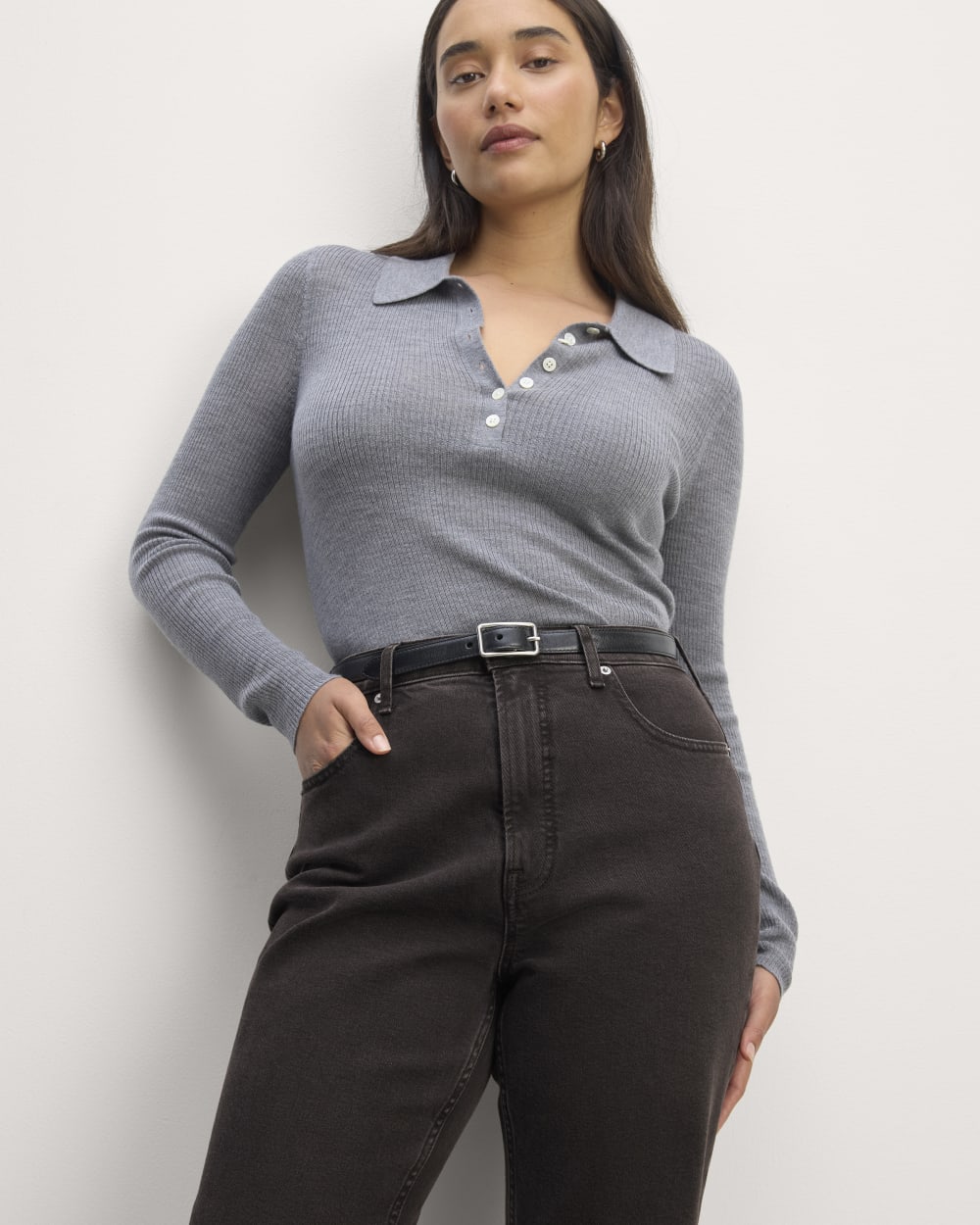 The Cheeky Hourglass Jean in Washed Black — alternate view