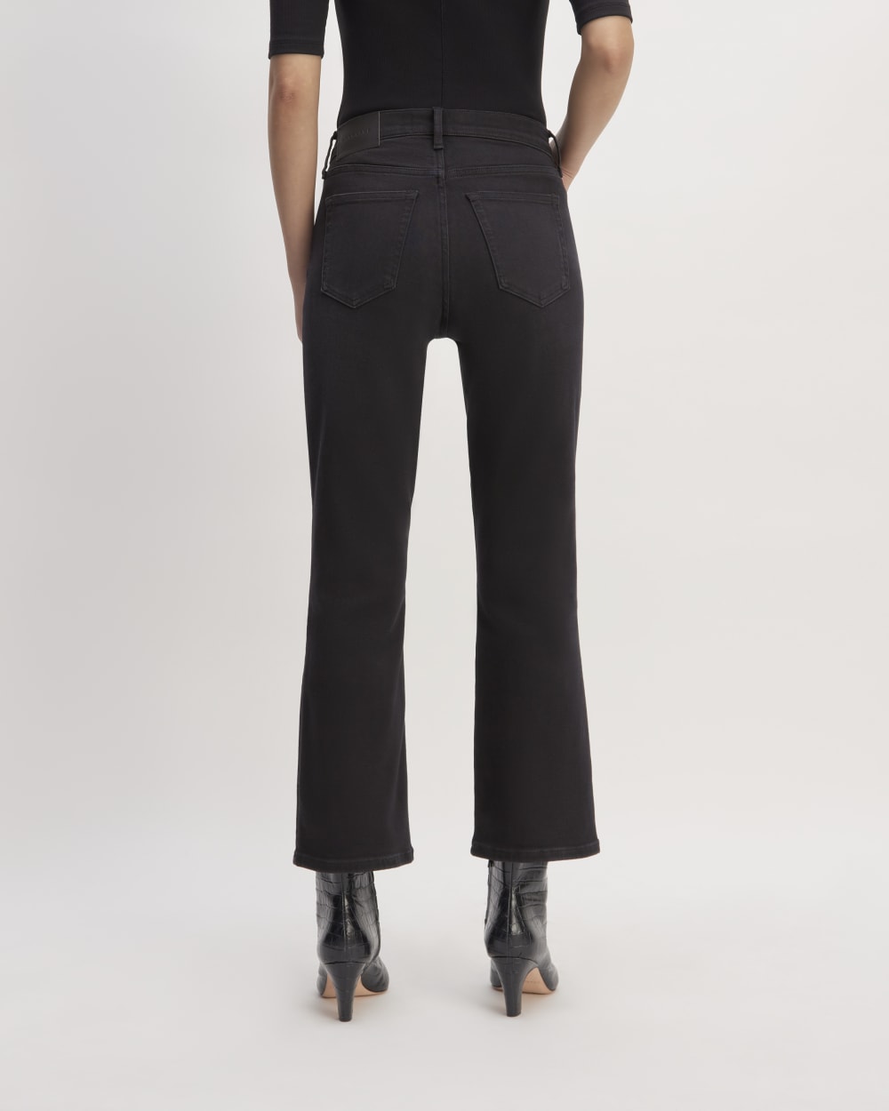 The Kick Bootcut Jean in Faded Black — detail view