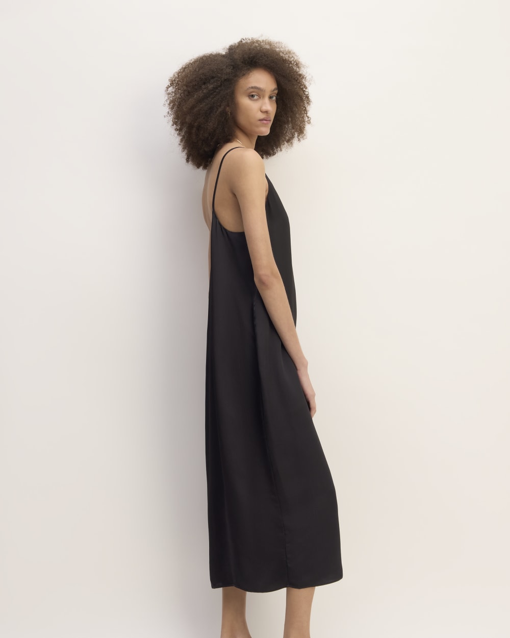 The Ultimate Slip Dress in Black — detail view