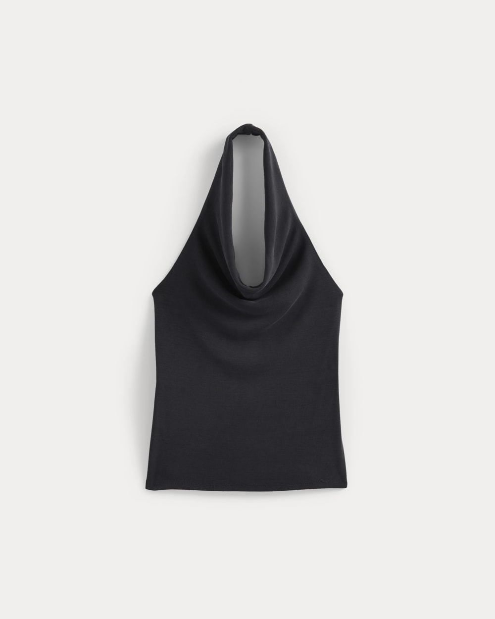 Halter Cowlneck Top in Butterknit in Black — alternate view