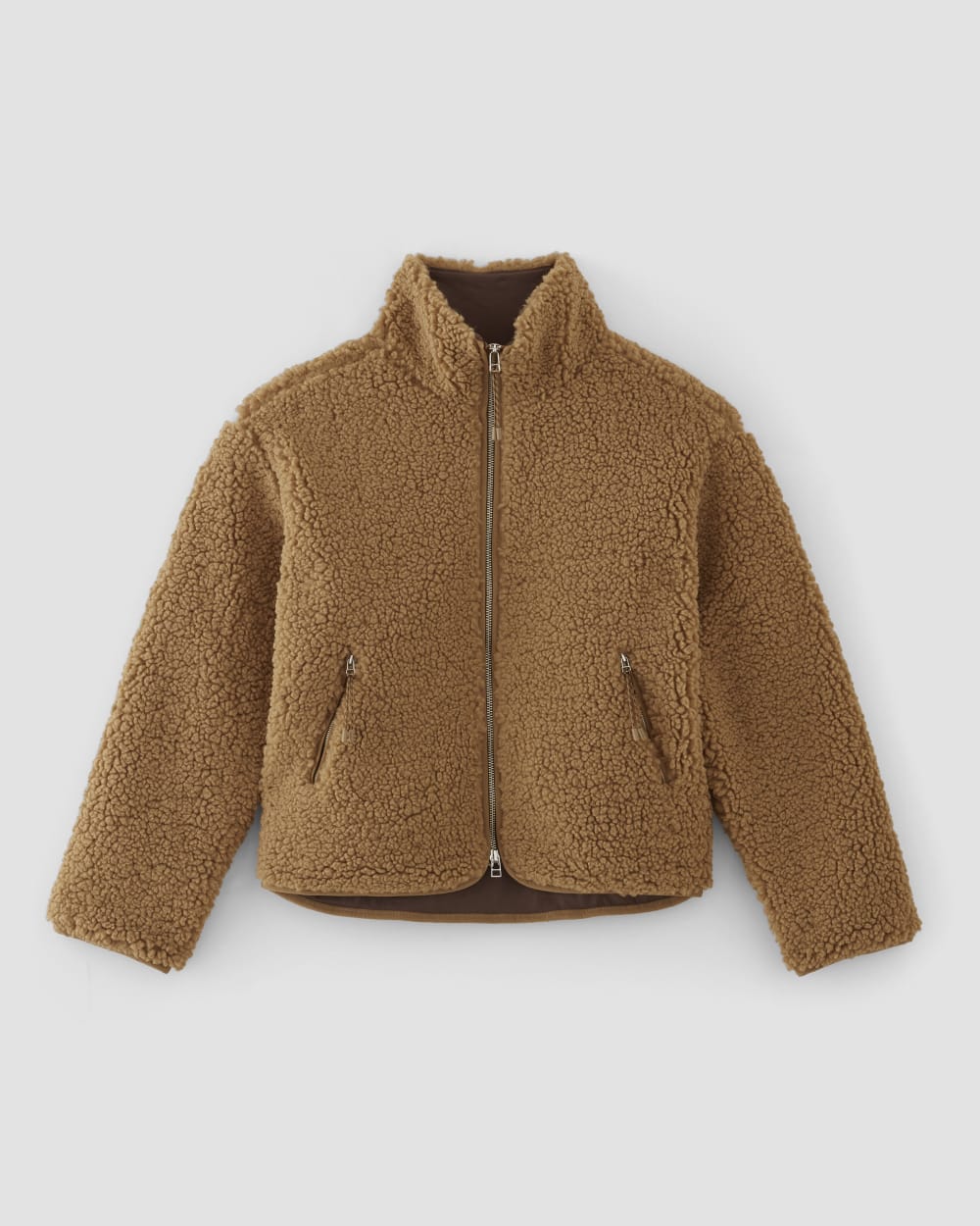 The ReNew Fleece Full Zip in Toasted Coconut — alternate view