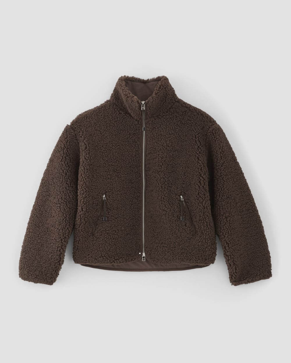 The ReNew Fleece Full Zip in Earth Brown — alternate view