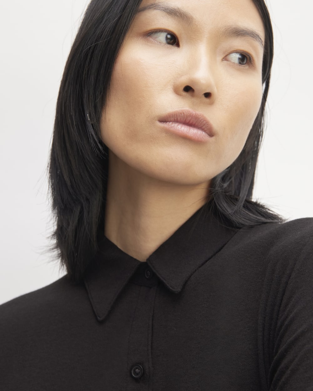 The Must-Have Shirt in Butterluxe in Black — detail view