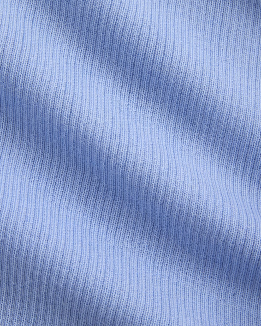 The Cropped Crew Top in Ultrafine Merino in Open Air Blue — detail view