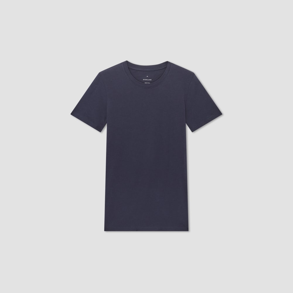 The Organic Cotton Crew Tee in Navy — alternate view
