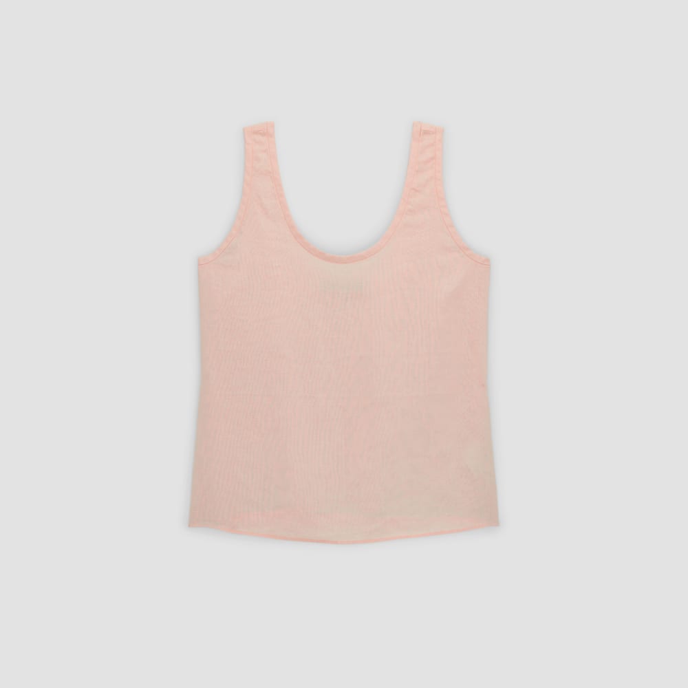 The Scoop Tank in Linen in Petal Pink — alternate view