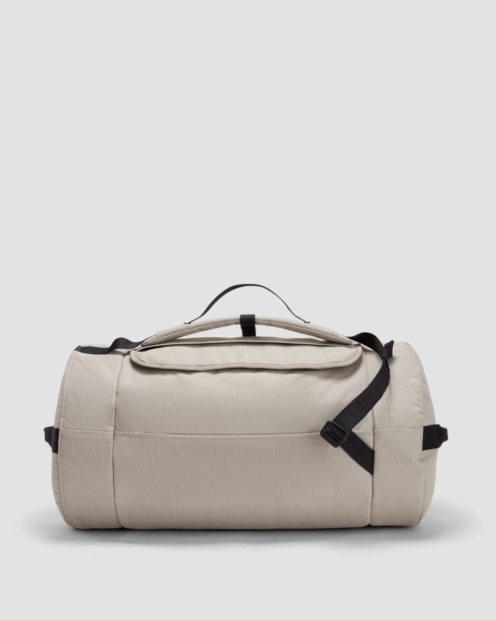 The ReNew Transit 4-Way Duffle in Warm Quartz — front view