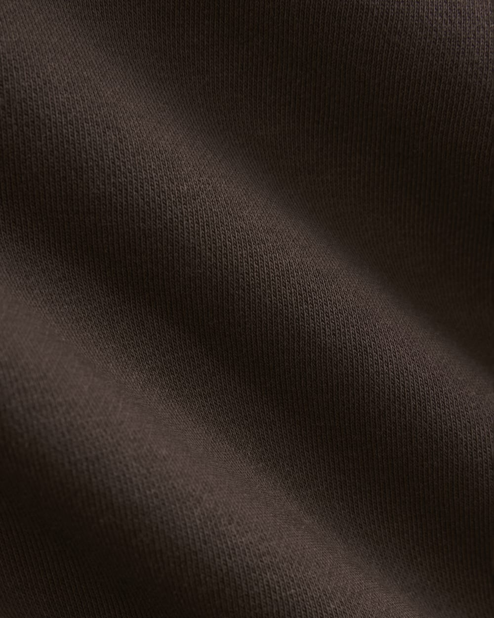 Luxe Fleece Turtleneck in Dark Chocolate — detail view