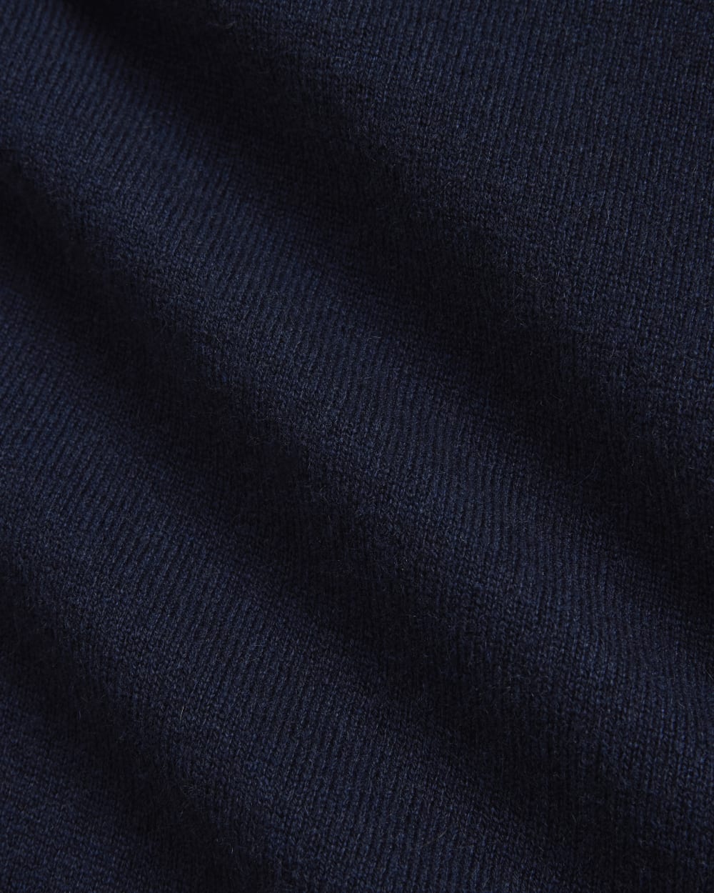 The Classic Crew in Cashmere in Navy — detail view