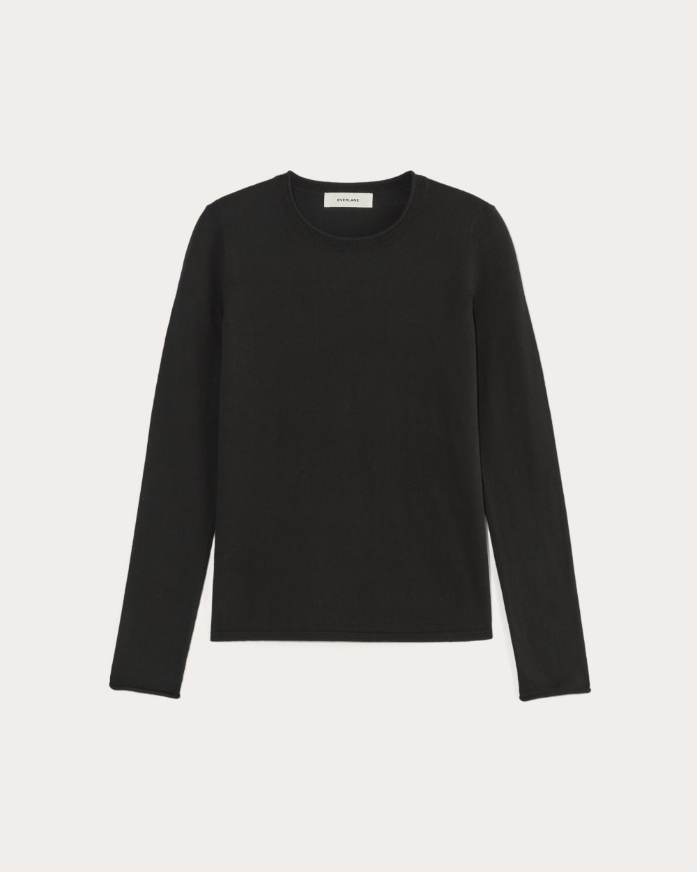 The Crew in Cotton Cashmere in Black — alternate view