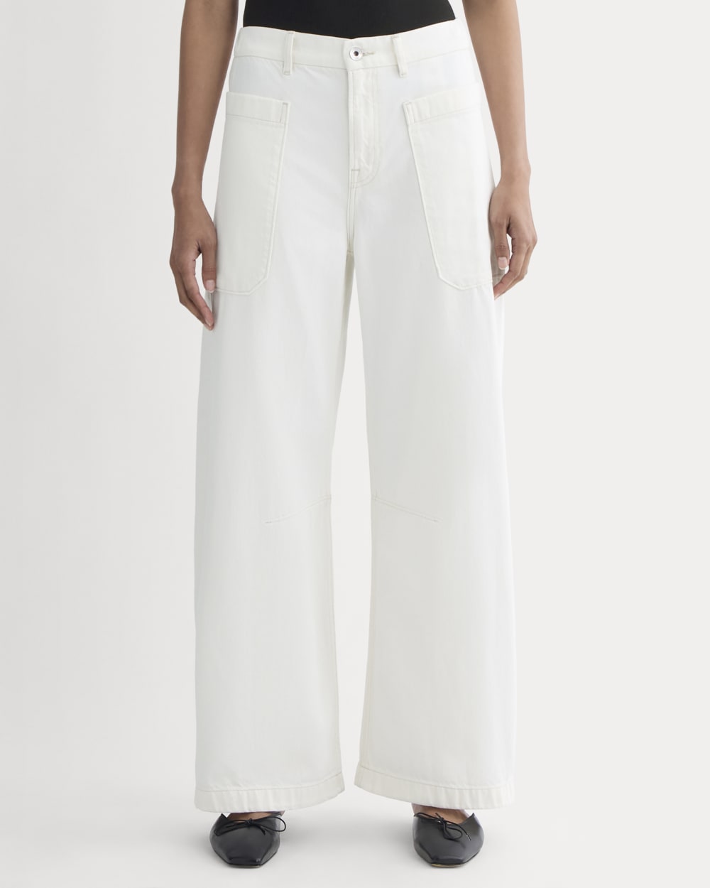 The Gardener Pull-On Jean in Bone — detail view