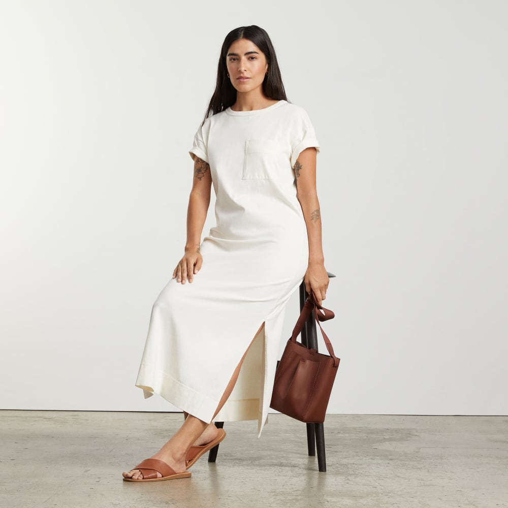 The Organic Weekend Maxi Dress in Canvas — detail view
