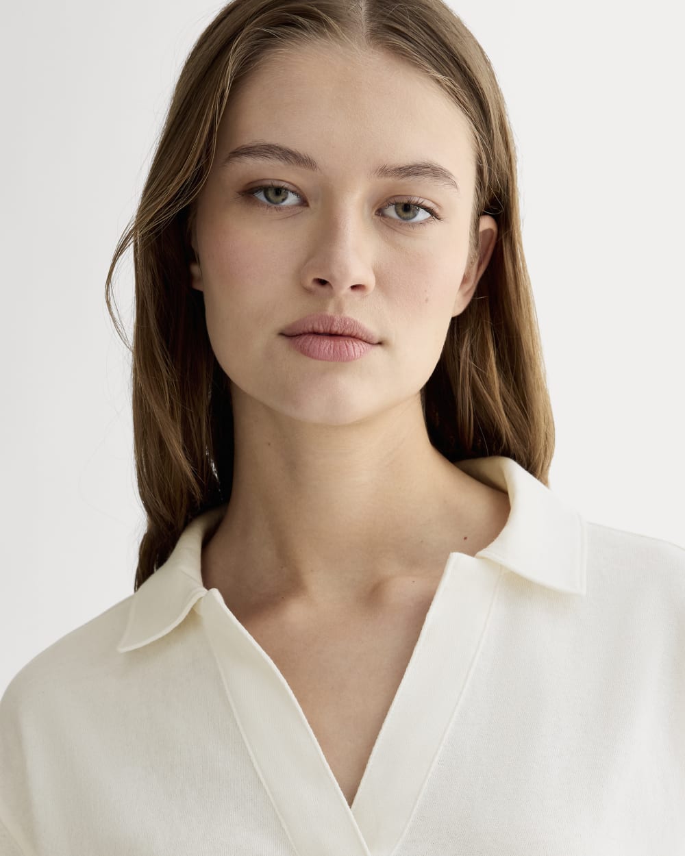 The Mariner Rugby Top in Bone — detail view