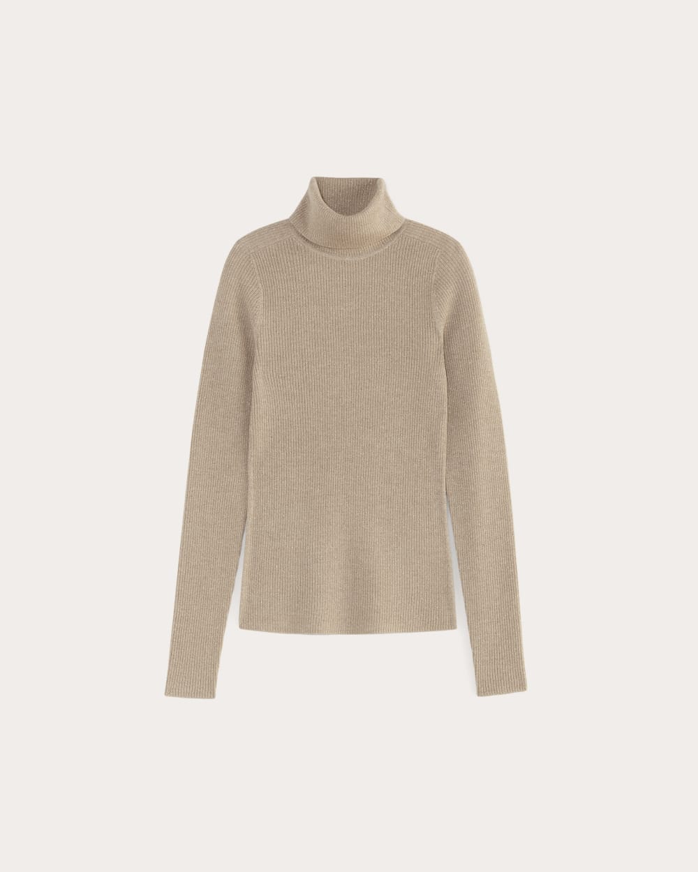 The Turtleneck in Lurex Merino in Gold — alternate view