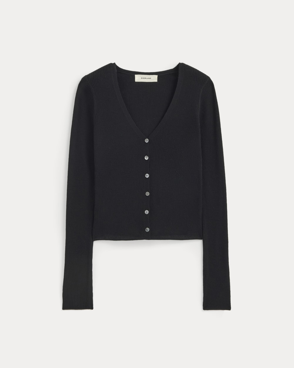 The Cardigan in Ultrasoft Merino in Black — alternate view