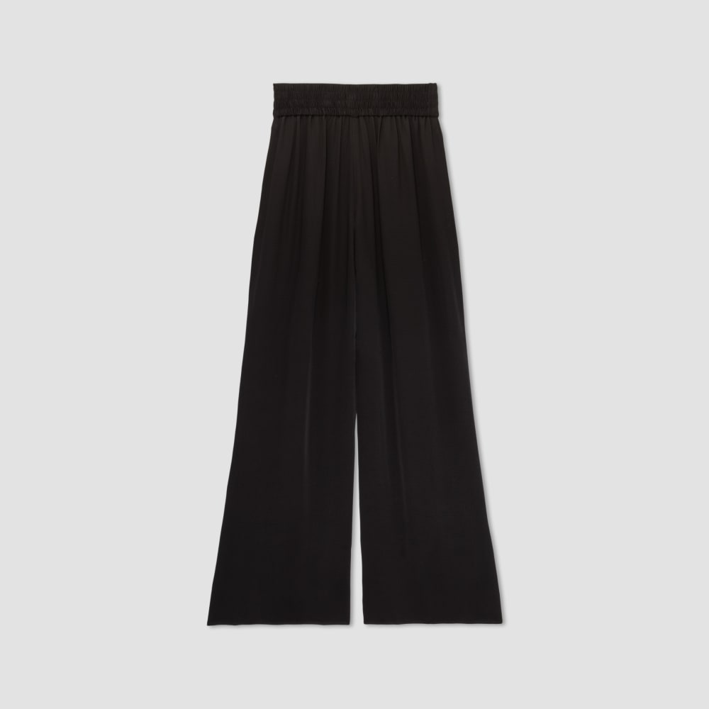 The Satin Pull-On Pant in Black — alternate view