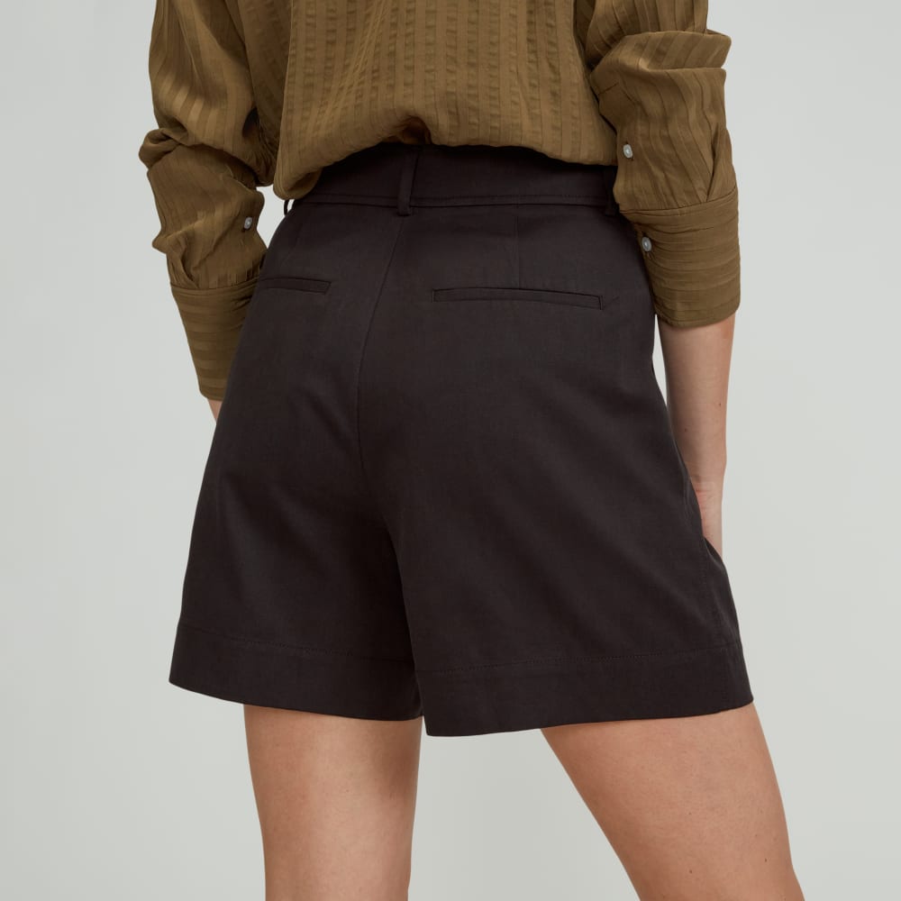 The Draper Short in Buttersmooth in Black — detail view