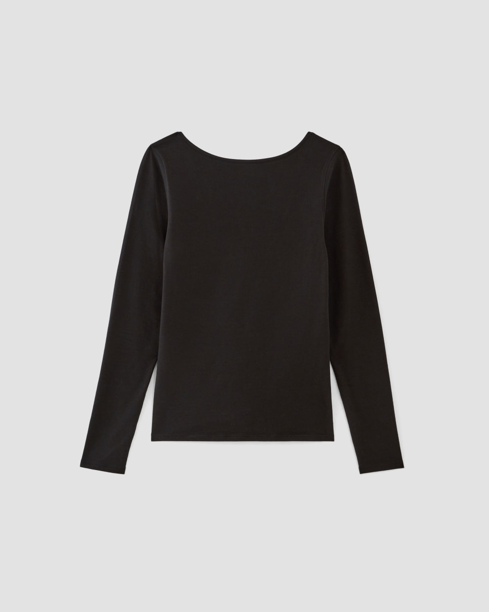 The Supima® Form Scoop-Back Tee in Black — alternate view