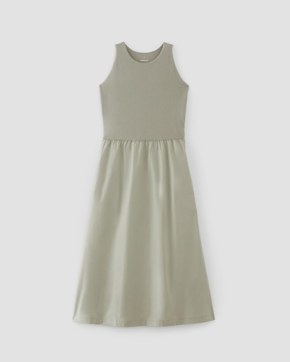 The Supima® High-Neck Riviera Dress in Sage Green — alternate view