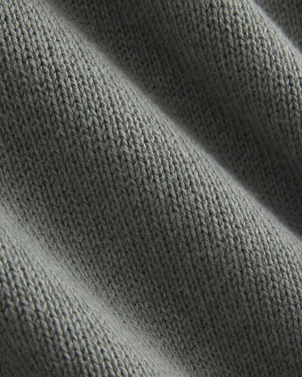 The Boxy Sweater in Everyday Cotton in Heathered Lilypad — detail view