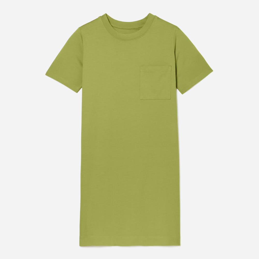 The Organic Cotton Weekend Tee Dress in Pepper — front view