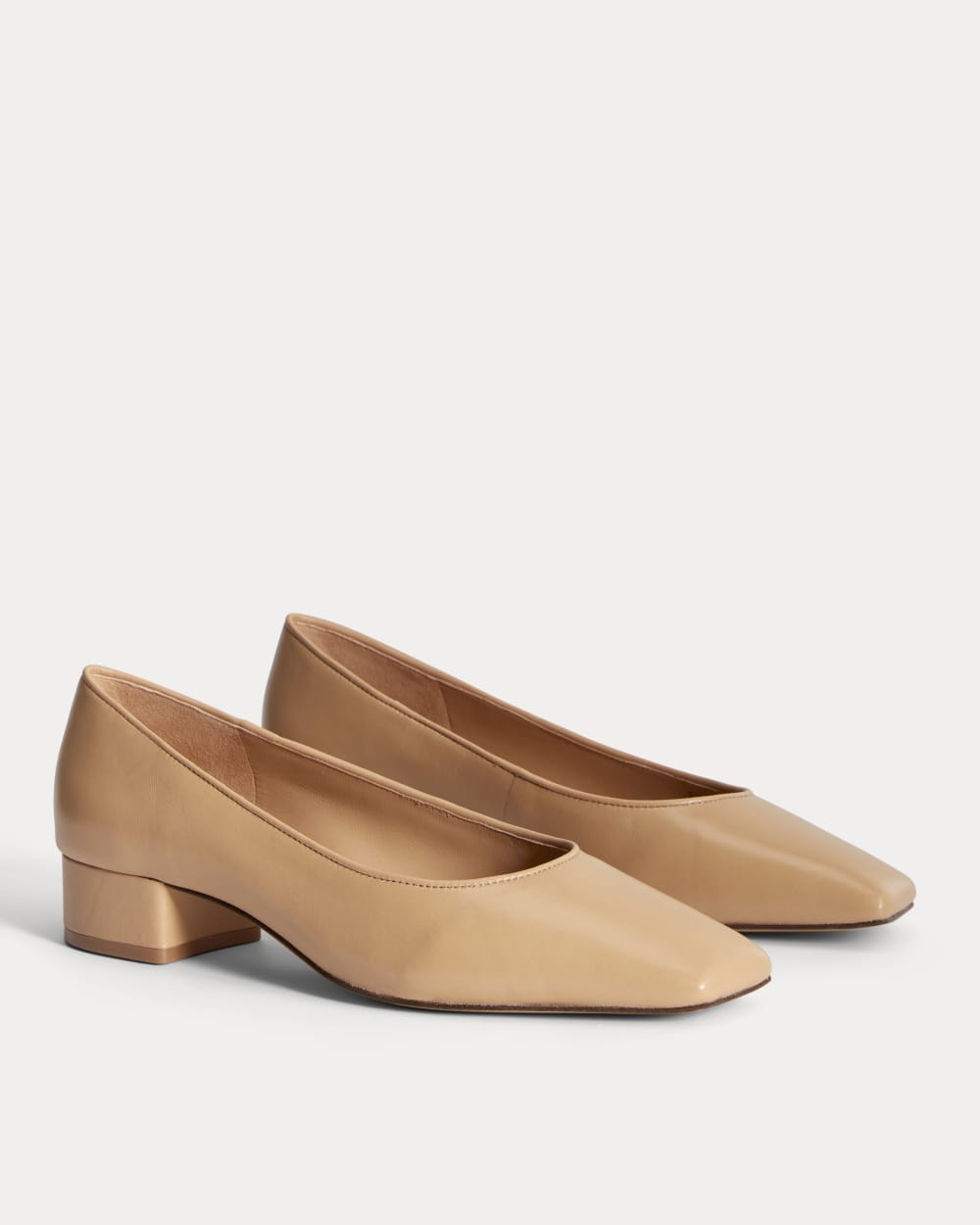 The Ballet Pump in Blush Tan — detail view