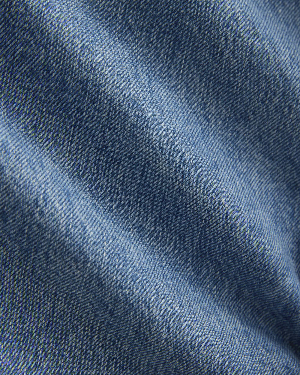 Mid-Rise Denim Midi Skirt in Vintage Mid Indigo — detail view
