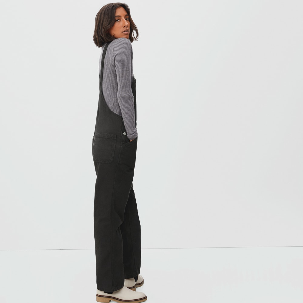 The Canvas Overalls in Black — detail view