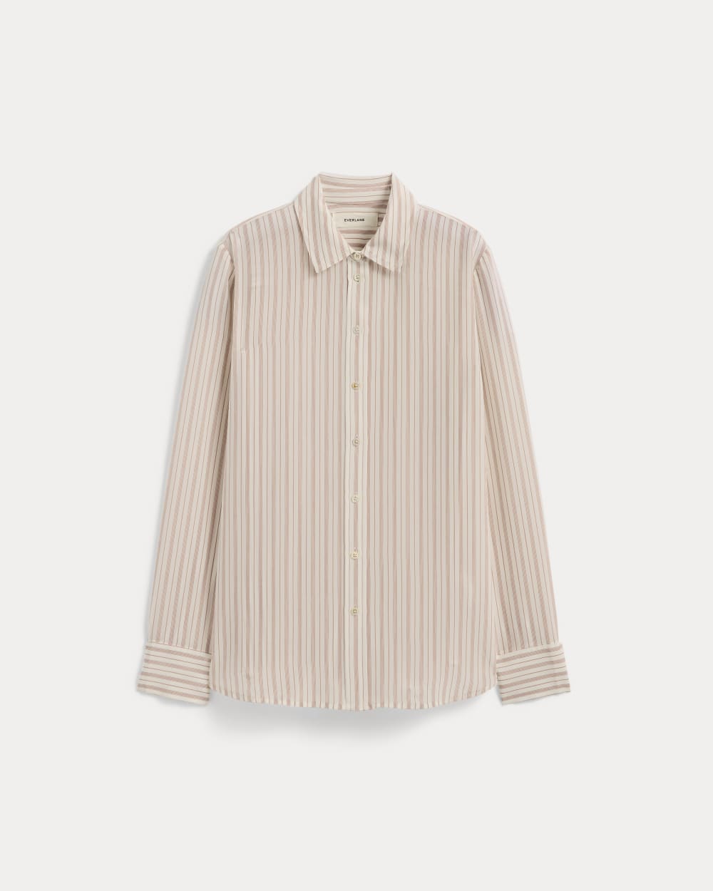 The Must-Have Shirt in Washable Silk in Bone / Dusky Rose — alternate view