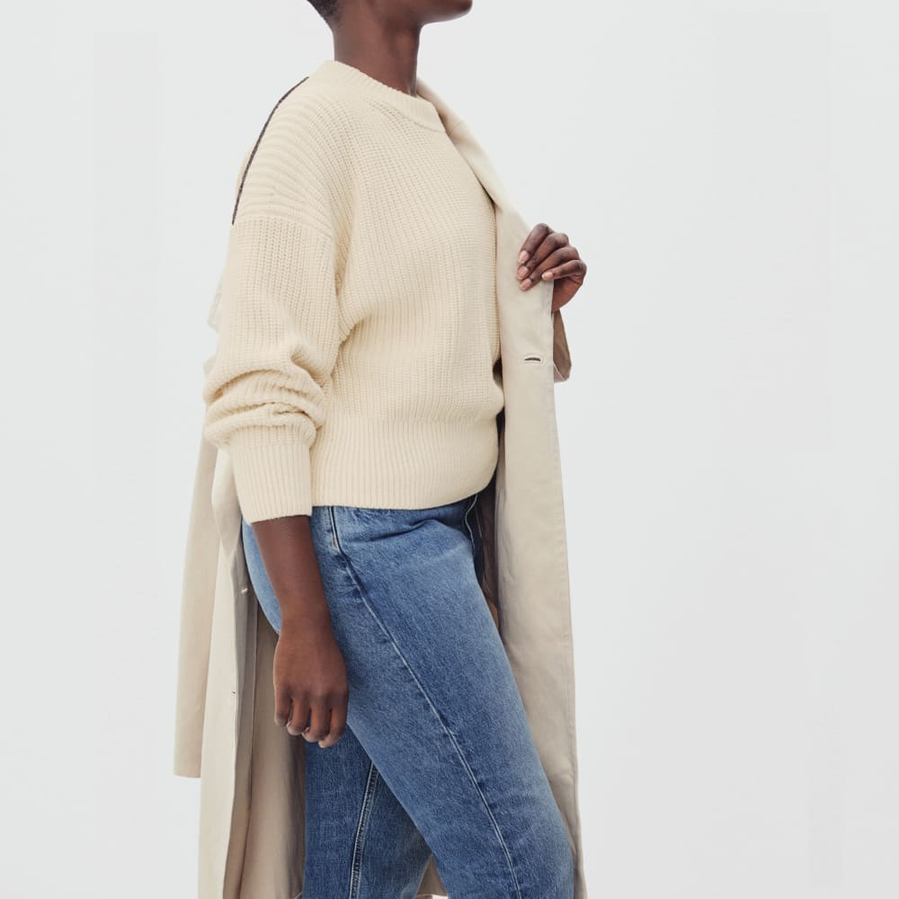 The Texture Cotton Crew in Canvas — detail view