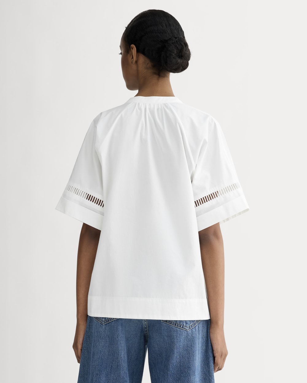 The Lace Trim Popover in White — detail view
