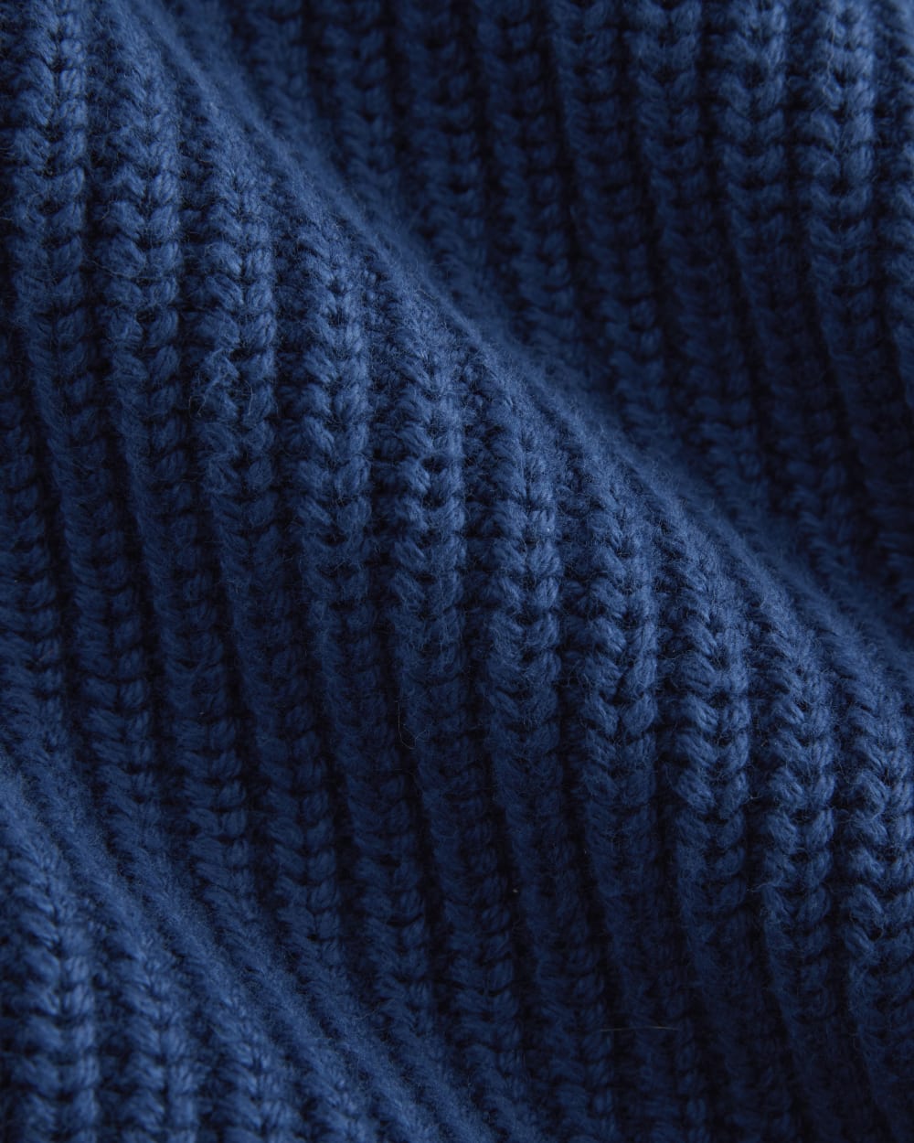Cropped Ribbed Crew in Everyday Cotton in Estate Blue — detail view