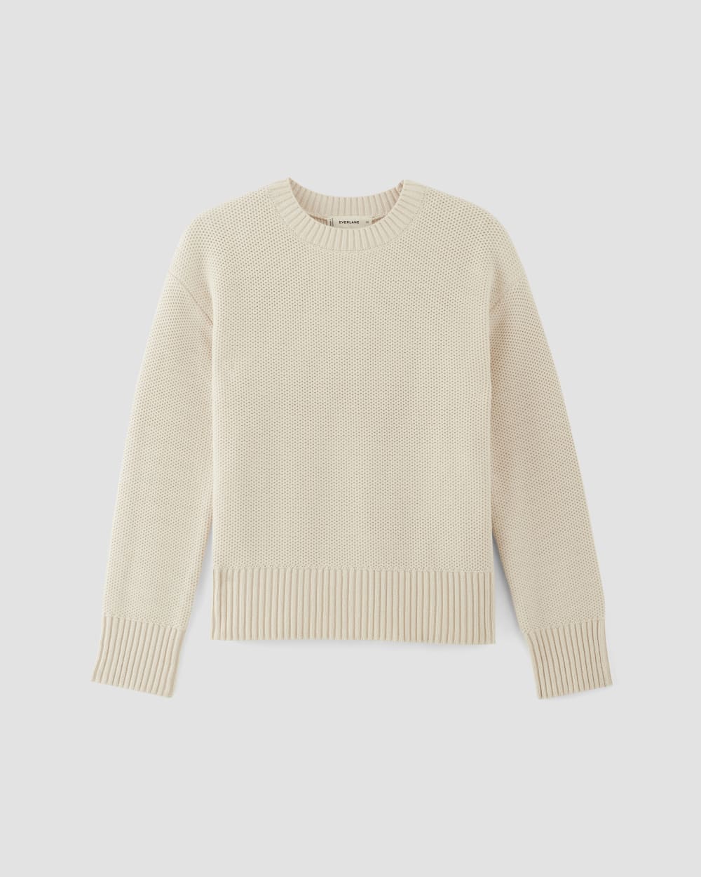 The Cotton Honeycomb Square Crew in Canvas — alternate view