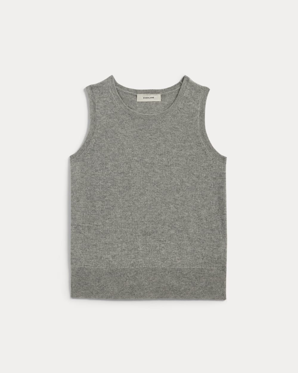 The Classic Tank in Cashmere in Light Heather Grey — alternate view