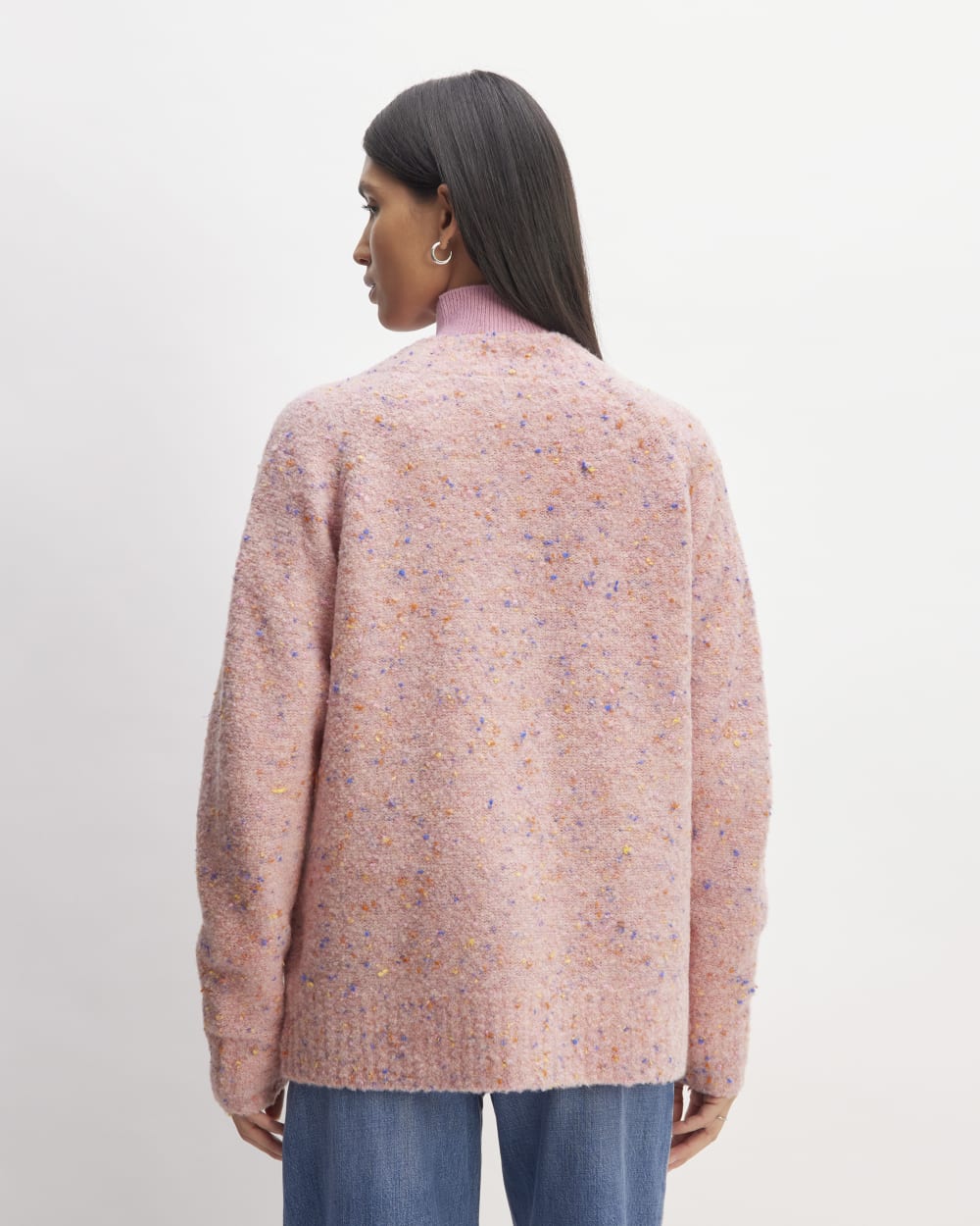 The Confetti Cardigan in Pink Multi — detail view