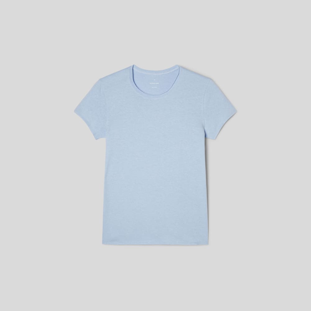 The Relaxed Hemp Tee in Periwinkle — alternate view