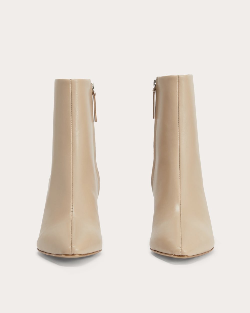The Short Banana Boot in Sandy Taupe — detail view