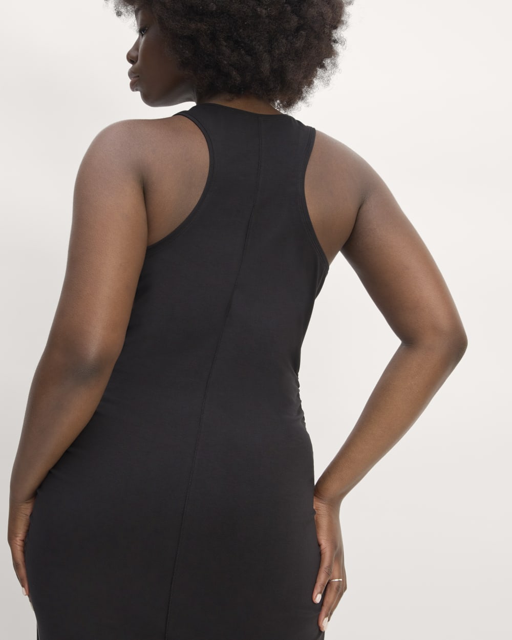 The Form Racerback Dress in Black — detail view