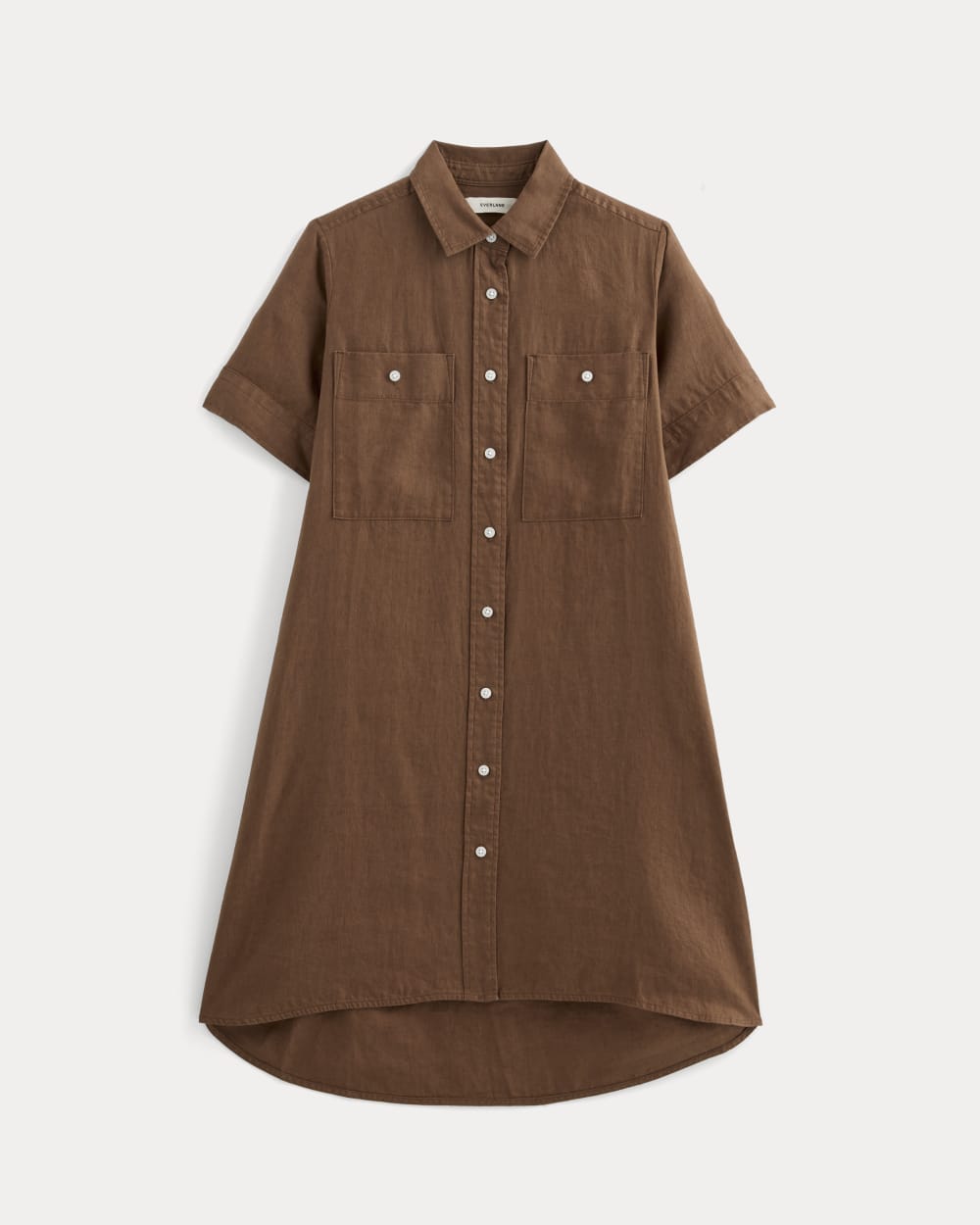 The Daytripper Dress in Linen in Cedarwood — alternate view